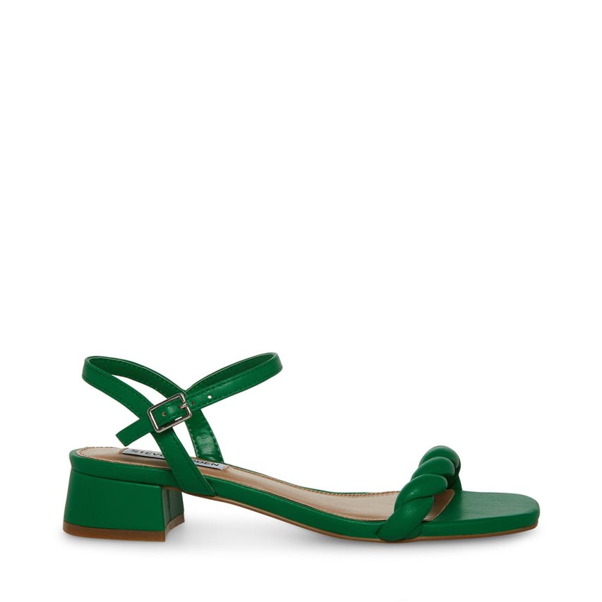 Green Steve Madden Magnetic Women\'s Heels Sandals | PH 2065KIE